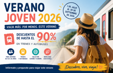 Ya está aquí Verano Joven 2026: viaja por España y Europa con grandes descuentos